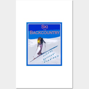 Ski touring poster Posters and Art